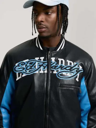 Custom Panther Graphic Faux Leather Varsity Jacket RO-1908-26