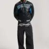 Custom Panther Graphic Faux Leather Varsity Jacket RO-1908-26
