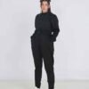 Thick fleece ladies' tracksuit set. Cozy, soft texture. Note robust stitching and relaxed fit. Perfect for lounging or active