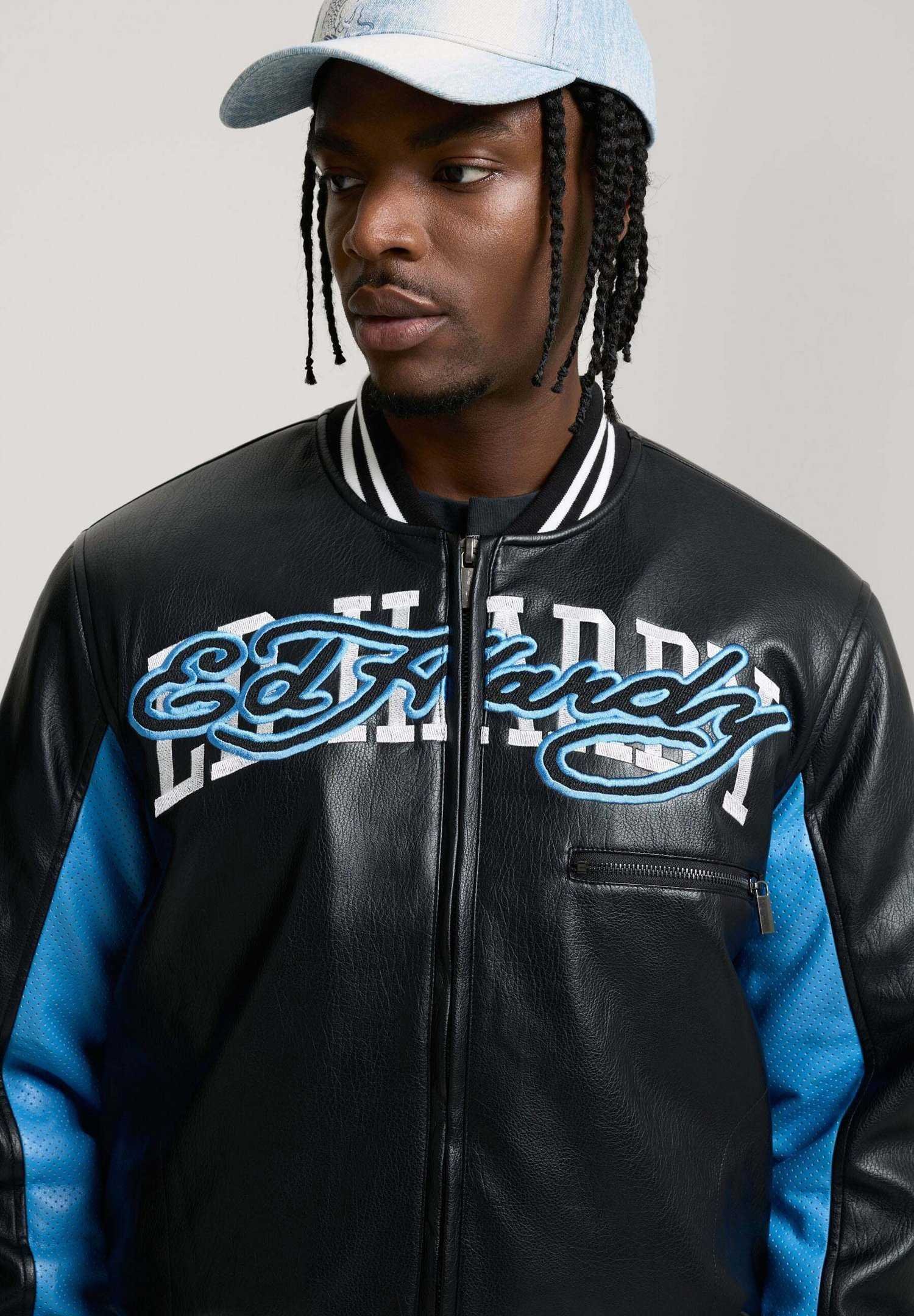Custom Panther Graphic Faux Leather Varsity Jacket RO-1908-26